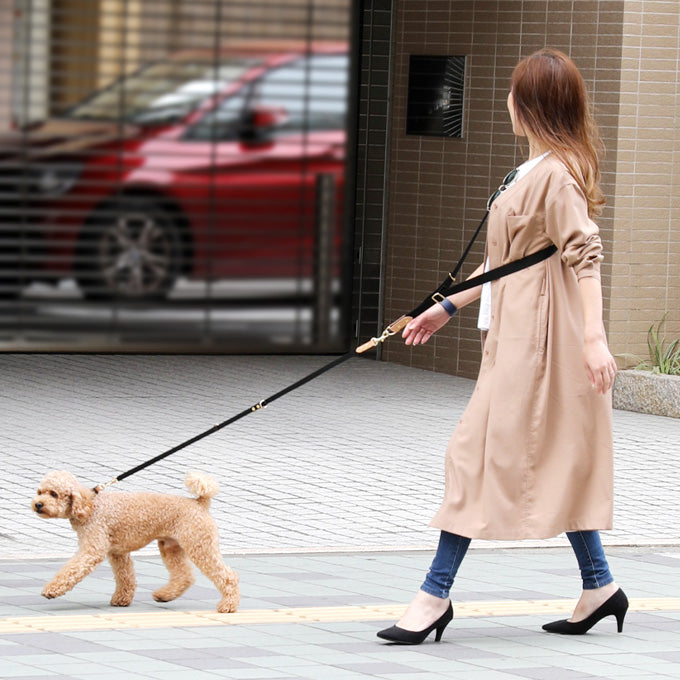 犬用 ショルダーリード 首輪 セット 手ぶらでお散歩